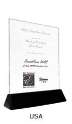 CEA TechHome Mark of Excellence Gold Award plaque — Z-Audio Best Distributed Audio Product 2011, SmartHome UAE