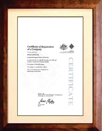 Australia — Certificate of Registration — Smart Group G4