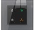 Gplatter Series service requester panel at room entrance — organic glass with DND and MUR controls