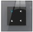 Gplatter Series toilet panel with audio controls — organic dark glass with fan and lighting