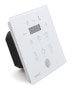 Mil Series white glass thermostat panel with built-in occupancy sensor