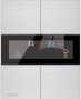 Q-Metalica Series room FDP panel — white 2-module flush-mount control panel