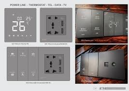 Sophi Series multi-combination panel specification sheet showing button material options, finishes, and protocol variants