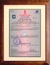 Smart Group G4 official product registration certificate — India